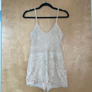 Zara Short Crochet Jumpsuit